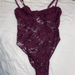 Fashion Nova Purple Lace Bodysuit